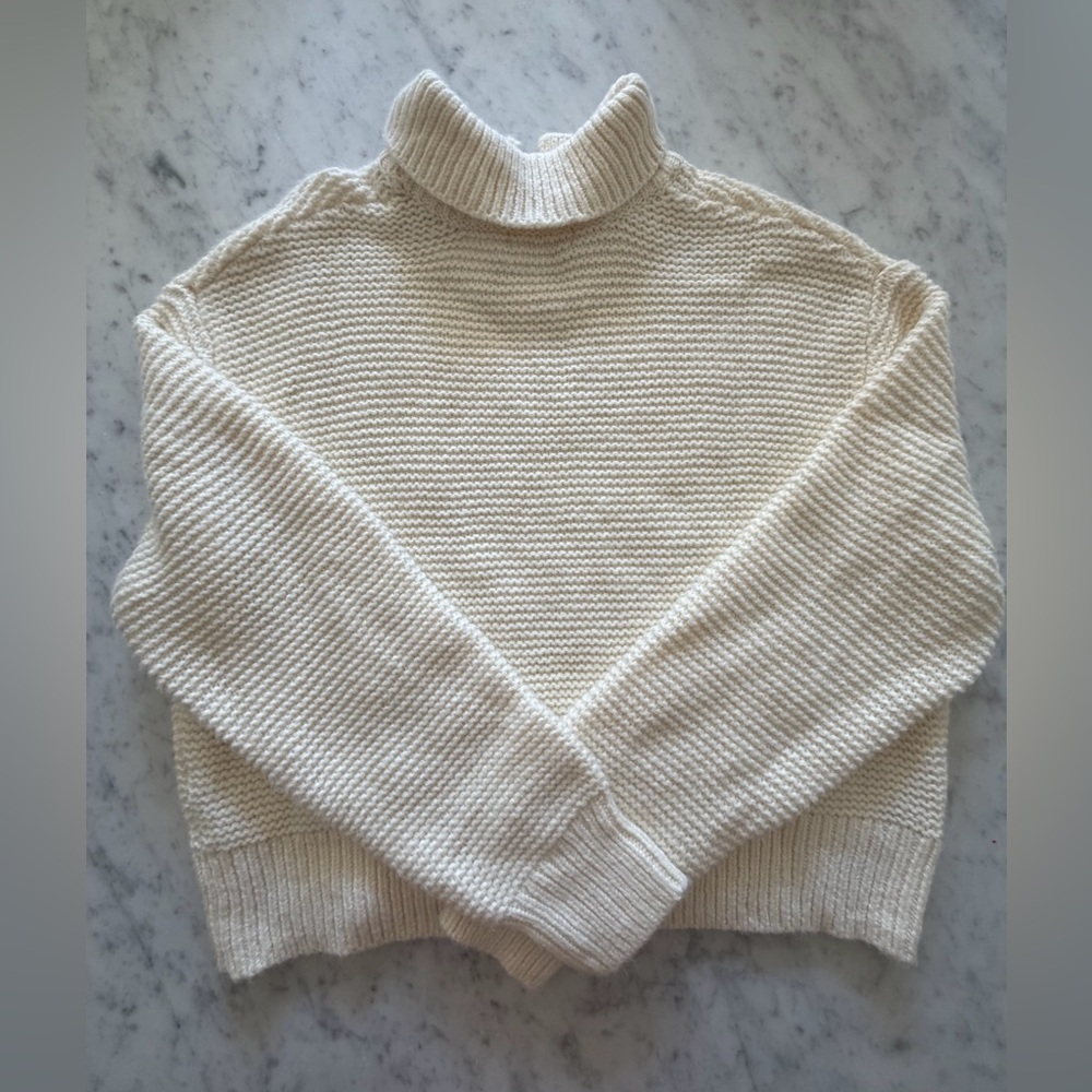 NWOT Marine Layer Everly Cable Knit Sweater Polo - Picture 4 of 9